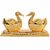 Satya Mart Golden Metal Love Bird Duck with Chandan Roli Chopda Pair for Gift and Pooja Purpose