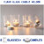 Diwali Festival Decorative Tealight Clear Glass Votive  Candle Holder set of 6 glass + 6 tealight candles