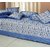HomeStore-YEP Cotton Diwan Set of 8 Pcs - 1 Bedsheet, 5 Coushion Covers , 2 Bolster Covers (Blue)