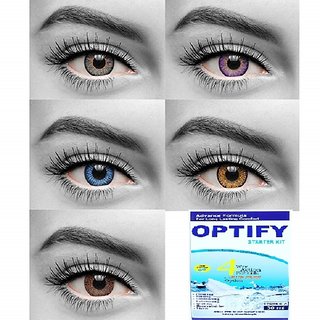 Buy Pack Of 10 0 Power Contact Lens Monthly Disposable Grey