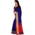 Fabwomen Sarees Zari Work Blue And Red  Coloured Kanjivaram Silk Traditional Party Wear Women's Saree/Sari With Blouse Piece.
