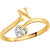 Sukai Jewels Heart Initial 'N' Gold Plated Alloy  Brass Cubic Zirconia Alphabet Finger Ring for Women and Girls SAFR181G