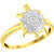 Sukai Jewels Glittering Tortoise Gold Plated Alloy & Brass Cubic Zirconia Fimger Ring for Women & Girls [SFR812G]