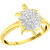 Sukai Jewels Glittering Tortoise Gold Plated Alloy & Brass Cubic Zirconia Fimger Ring for Women & Girls [SFR812G]