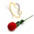 Vighnaharta Love Promise CZ Gold- Plated Alloy Ring With Rose Ring Box for Women and Girls - VFJ1374ROSE-G8