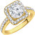 Sukai Jewels Royal Look Gold Plated Alloy & Brass Cubic Zirconia Finger Ring For Women & Girls [SFR816G]
