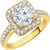 Sukai Jewels Royal Look Gold Plated Alloy & Brass Cubic Zirconia Finger Ring For Women & Girls [SFR816G]