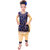Safina Collection Printed Designer Readymade Patiala Suit for Kids (Navy)