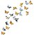 Bikri Kendra - Butterfly 10 Silver 10 Golden - 3D Acrylic Mirror Wall Stickers For Home & Office