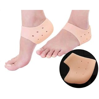Ergode Silicone Gel Heel Pad Socks For Heel Swelling Pain Relief,Dry Hard Cracked Heels Repair Cream Foot Care Ankle Sup