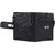 DIDE Genuine Leather Wallet Premium High Quality Women Bi-folding, Multi Card Holder with Zipper Side Coin Pouch (Black)