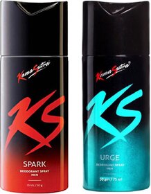 KS Kamasutra Deo Deodorants Body Spray For Men - combo of 2