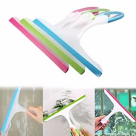 Mirror/Glass Cleaning Silicone Wiper for Car, Houseware, Office Use - Assorted Color Set of 3