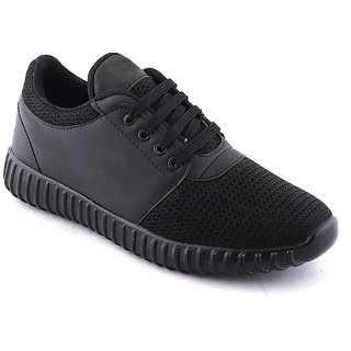 black colour running shoes