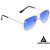 Adam Jones Gradient Blue UV Protected Unisex Aviator Sunglasses with free Wallet + Earphone + Aux Cable + OTG
