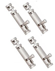 MH 6 Inches Stainless Steel Full Round Tower Bolt--Pack of 4