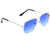 Adam Jones Gradient Blue UV Protection Unisex Aviator Sunglasses With Free Men's Wallet+Earphone