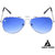 Adam Jones Gradient Blue UV Protection Unisex Aviator Sunglasses With Free Men's Wallet+Earphone
