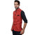 OORA HARTMANN Men's Red Color Woven Cotton Blend Nehru and Modi Jacket Ethnic Style For Party Wear