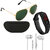 Adam Jones Gradient Green UV Protected Aviator Unisex Sunglasses with free Silicone digital LED band Watch  Earphone