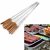 Right Traders Brown Stainless Steel Barbeque Skewers With Wood Handle Pack of 10