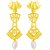 Voylla Dainty Lotus Motif Drop Earrings For Women
