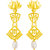 Voylla Dainty Lotus Motif Drop Earrings For Women