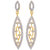 Voylla CZ Gold Drop Leaf Earrings For Women