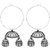 Voylla Leela Oxidized Dome Hoop Earrings For Women