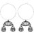 Voylla Leela Oxidized Dome Hoop Earrings For Women
