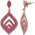 Voylla Pink CZ Studded Designer Dangler Earrings For Women