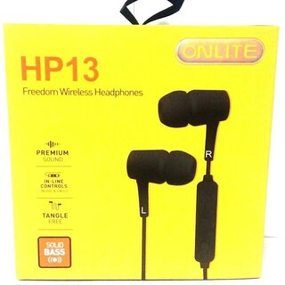 Onlite HP-13 Freedom Wireless Headphone With Extra Deep Bass - Black  White