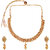 Kord Store Party Wear Golden Traditional Jewellery Necklace Set with Earrings for Women Girls.