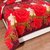 Attractivehomes Beautiful 3D Printed Glace cotton Double Bedsheet With 2 Pillow Covers (Red)