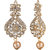 Kord Store Gold Plated Gold Alloy Pearl Dangle Earrings for Girl's & Women's