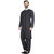 Indopret Black Polyester Kurta and Pyjamas for Men
