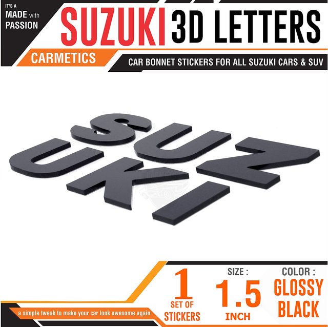 CarMetics SUZUKI 3D Letters ( 3D Logo 3D Emblem for SUZUKI SWIFT