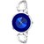 IIK Collection Blue Silver Metal Chain Strep Best Fogg Latest Designing Stylist Looking Professional Analog Watch For Men