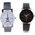 Wenlong White With Crystle Glass Black  Stainless Steel Belt Analog Watch With LeatherBelt Analog Watch For Women Combo Pack Of 2 Watch For Women,Girls