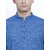 RG Designers Printed Blue Full Sleeves Cotton Short Kurta for Men