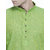 RG Designers Printed Green Full Sleeves Cotton Short Kurta for Men