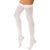 Neska Moda Women White  Nylon Thigh Highs Stockings