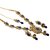 Golden Dark Blue kundan with stone necklace set