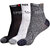 New Fashion Sports  Cotton Calf Length Socks MulticolourFree Size (Pack of 3)