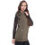 Texco Olive Sleeveless Detachable Hooded Women Sweatshirt