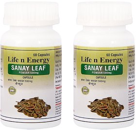 Life N Energy Pure Ayurvedic senna leaf powder for Healthy life Capsule 500 mg pack of 2