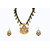 Oxide Jewellery Set (Necklace and Jhumka Set) (Golden Colour Matel with Black Colour Ribon)