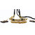 Oxide Jewellery Set (Necklace and Jhumka Set) (Golden Colour Matel with Black Colour Ribon)