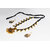 Oxide Jewellery Set (Necklace and Jhumka Set) (Golden Colour Matel with Black Colour Ribon)