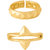 Voylla Stylish Gold Plated Brass Rings from Futuristic Spikes Collection  For Women